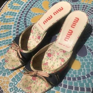Miu Miu Denim Sandals